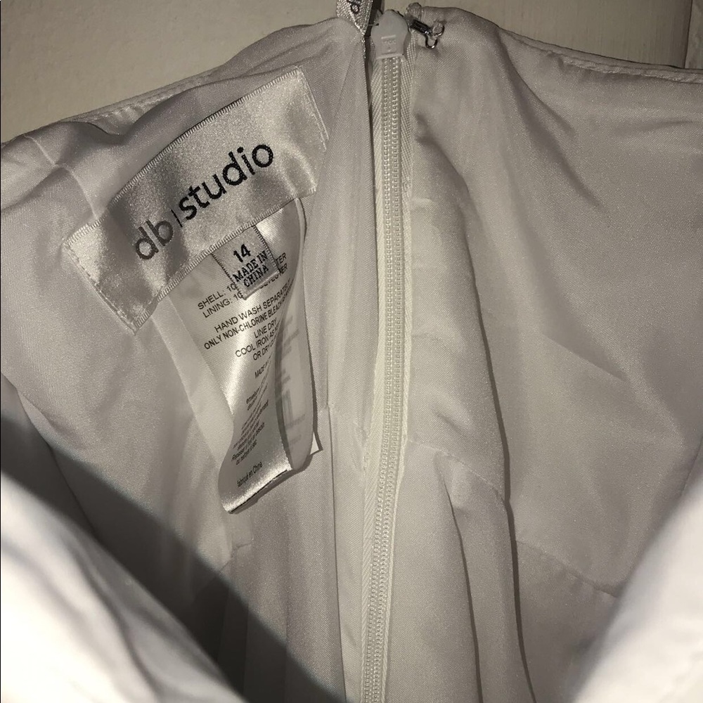 David’s Bridal size 14 white wedding dress